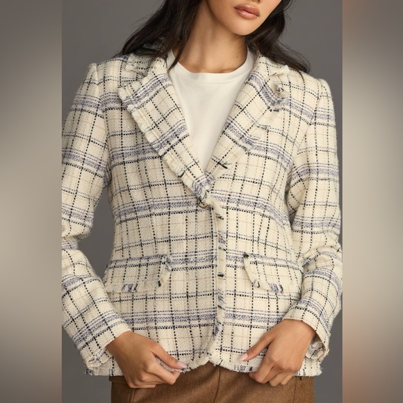 By Anthropologie Jackets & Blazers - By Anthropologie Tweed Dickie Blazer Size S